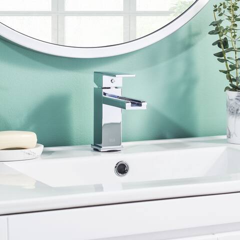 SAFAVIEH Solea Balance Chrome Single-handle Bathroom Faucet - 1.9" x 5.8" x 5.9"
