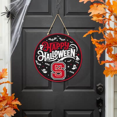 North Carolina State University 18" x 18" Halloween Door Décor Wall Sign