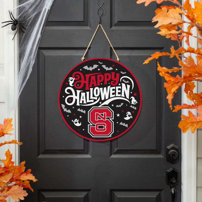North Carolina State University 18" x 18" Halloween Door Décor Wall Sign