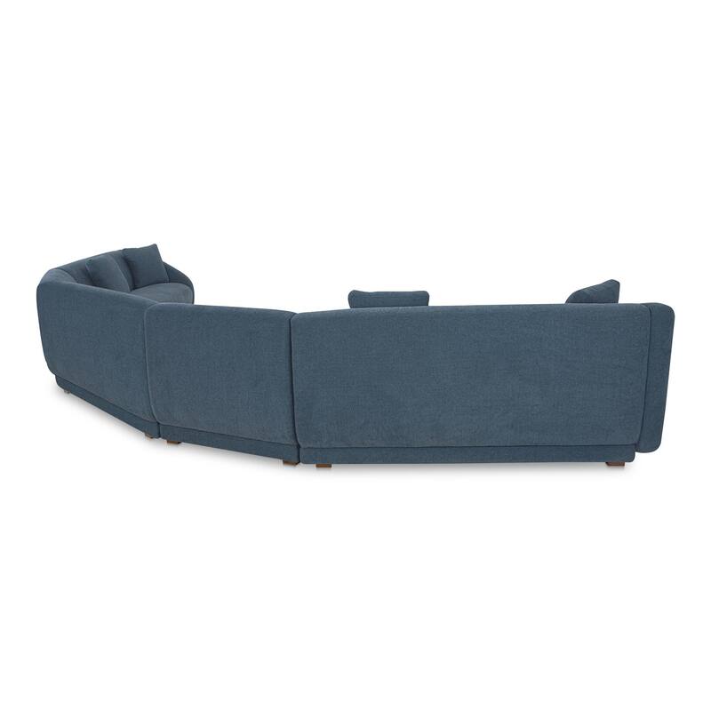 NADAAL STUDIOS Solace, 5-Piece Modular Sectional, Angled Sides - 224"W x34.29"D x31.5"H