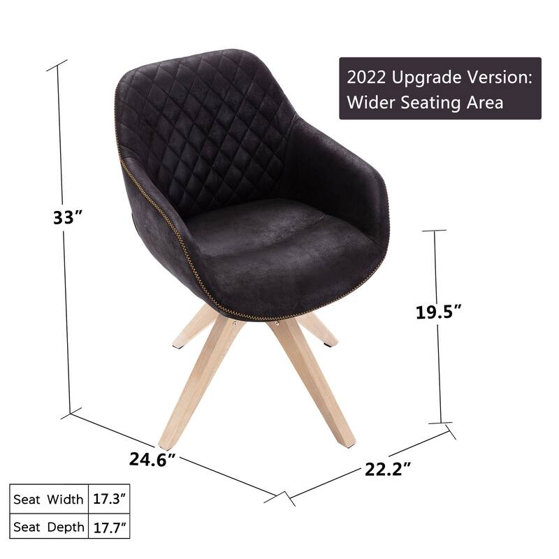 Modern Home Office Swivel Desk Chair Fabric Accent Chair
