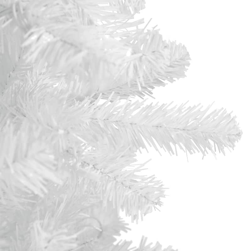 6.5' White Georgian Pine Slim Artificial Christmas Tree Unlit
