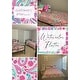 preview thumbnail 8 of 6, Watercolor Flutter Pink Floral Comforter Set With Butterfly Throw Pillow