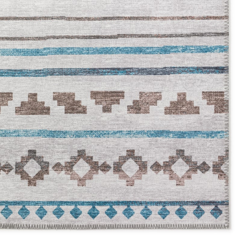 Indoor/ Outdoor Addison Yuma Southwest Striped Washable Area Rug
