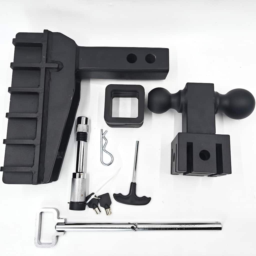 Ball Adjustable Trailer Hitch, Drop Ball Hitch Fits 2.5-Inch Receiver