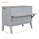 preview thumbnail 18 of 16, Murphy Bed Cabinet Bed with 2 Removable Shelves and USB Port-Full, Grey