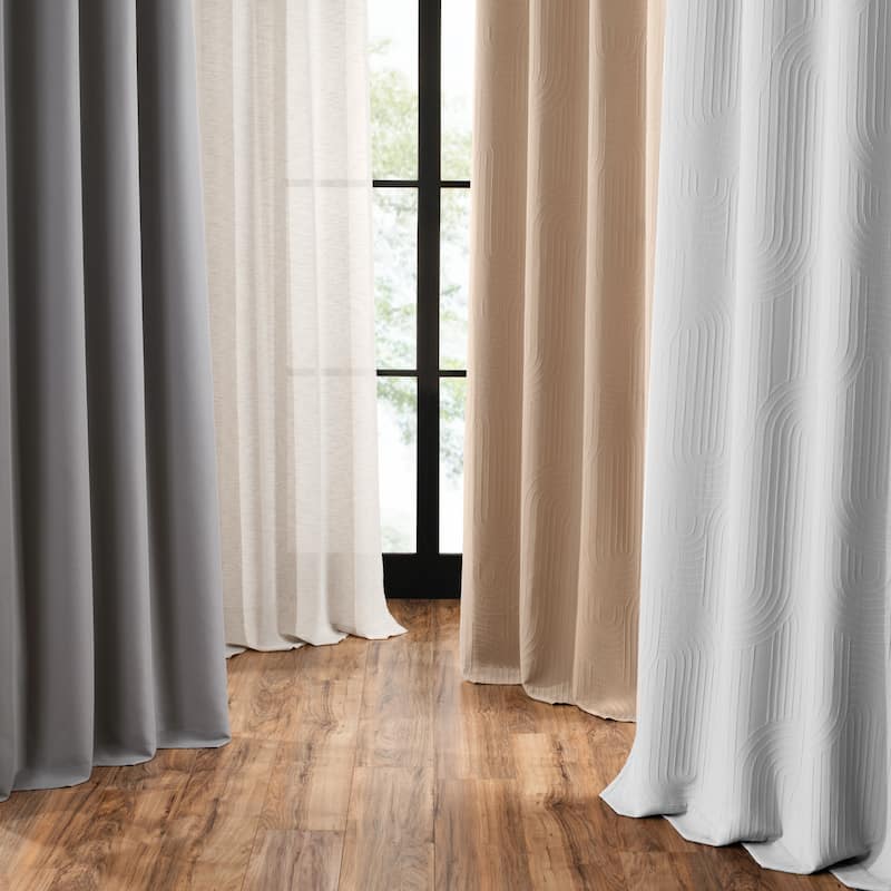 Umbra Ottoman Textured Solid 100% Blackout Grommet Curtain Panel