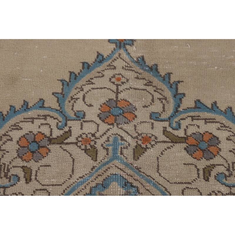 Tabriz Persian Vintage Area Rug Hand-Knotted Bedroom Wool Carpet - 10'0" x 12'8"