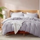 preview thumbnail 141 of 175, Nestl Ultra Soft Double Brushed Microfiber Duvet Cover Set with Button Closure Light Gray Lavender - California King