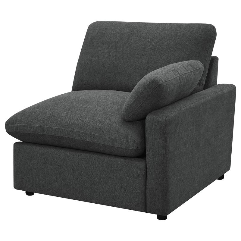 Biny Modular Power Reclining Loveseat, 2 Pillows, Dark Gray, 86 Inch