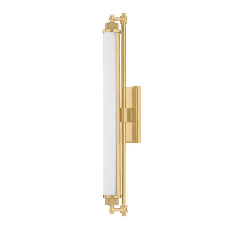 Hudson Valley Lighting 4728 Plandome 28" Tall LED Bath Bar with Opal - Aged Brass