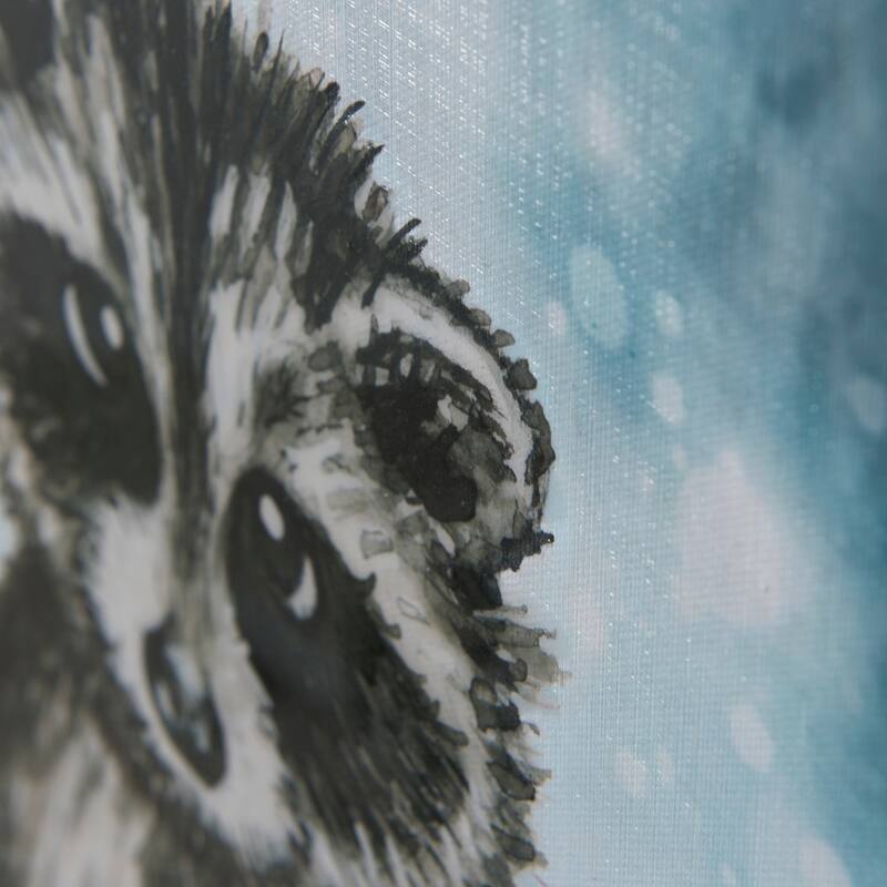 Winter Racoon (30 x 45) Canvas Art Print