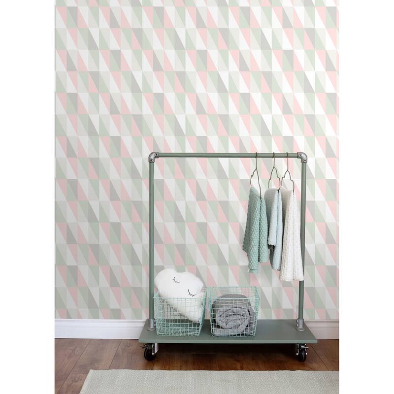 Chesapeake Inez Pastel Geometric Wallpaper - 20.9 x 396 x 0.025