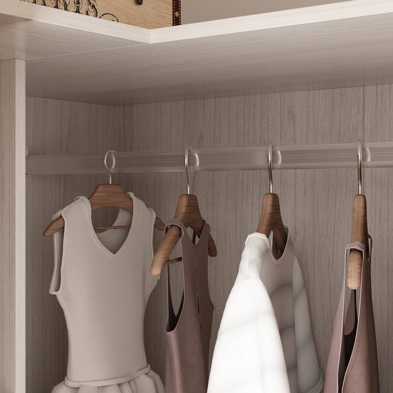 Modular Modern Glass Door Wardrobe:Storage Closet Solution Armoire