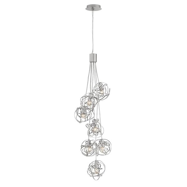 Fredrick Ramond Fr32016 Rumor 7 Light 11 1 2 Wide Abstract Chandelier