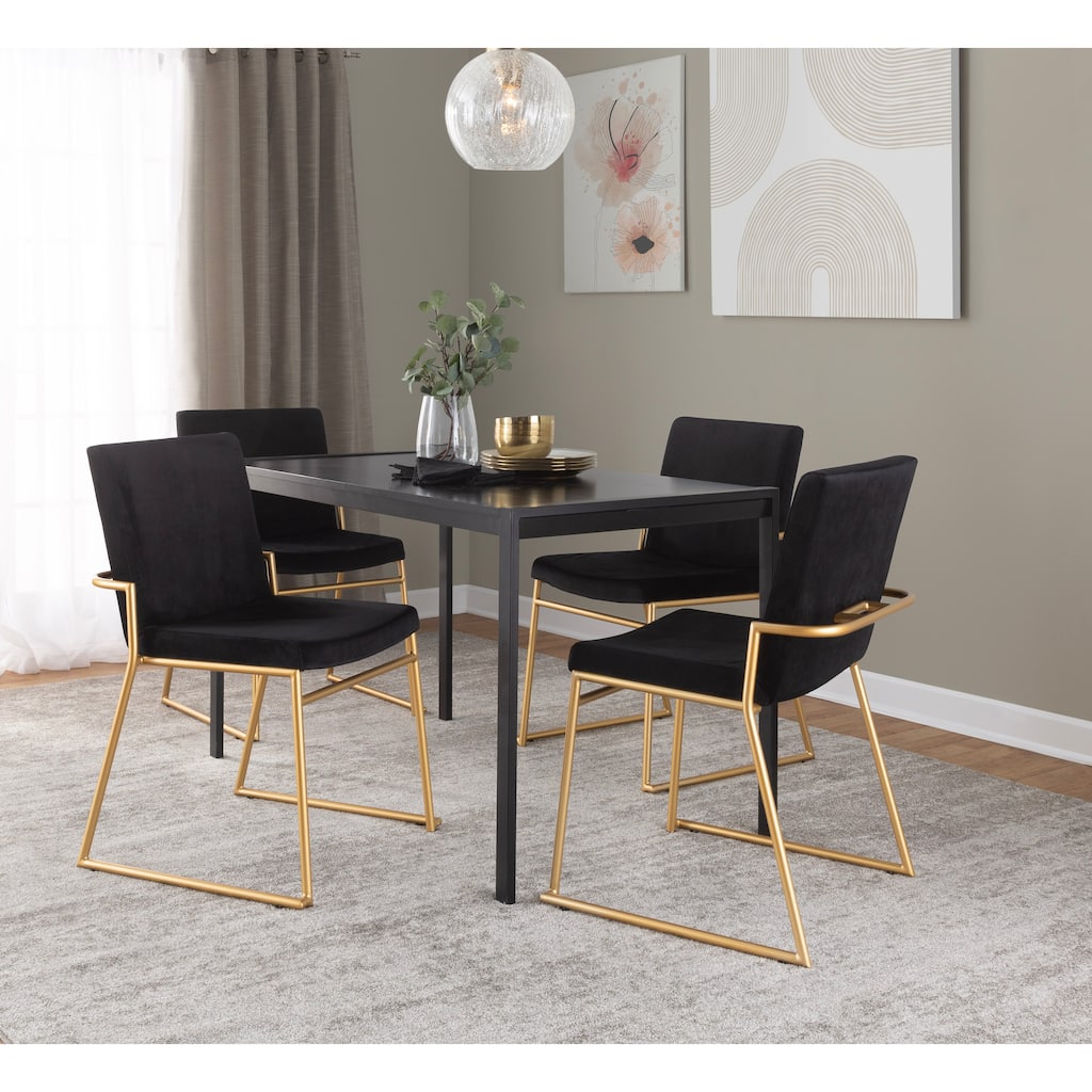 Silver Orchid Jayci Gold Metal Dining Chair (Set of 2)