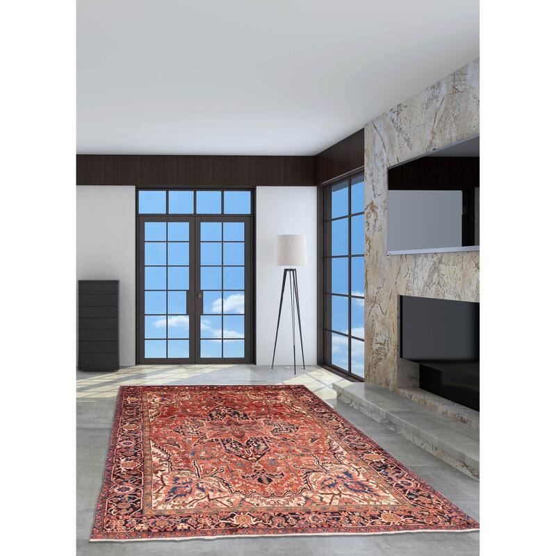 ECARPETGALLERY Hand-knotted Sarabi Red Wool Rug - 7'7 x 10'11