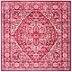 preview thumbnail 70 of 90, SAFAVIEH Brentwood Myrtice Oriental Medallion Rug 6'7" Square - Red/Ivory - Square