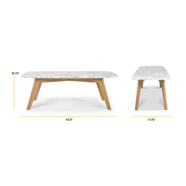 Poly and Bark Riley Marble Rectangle Coffee Table On Sale Bed Bath