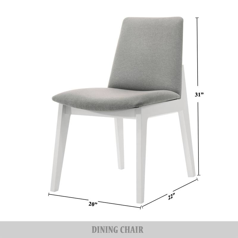 CraftPorch Mid-century Modern Upholstered Dining Chair and Wooden Bench (Set of 5)