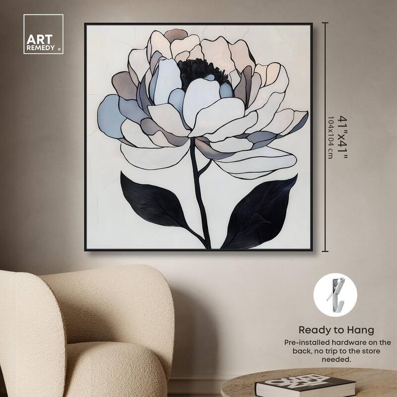 Gray Scale Flower II Canvas by Art Remedy