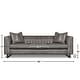 preview thumbnail 5 of 12, Remy Modern Leather Couch with Channel Tufted Back