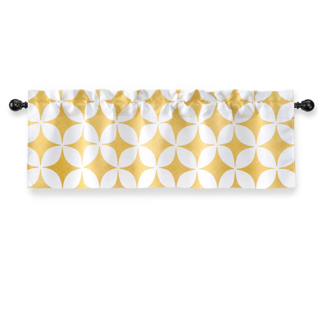 DriftAway Amelia Retro Geo Pattern Round Circle Star Print Blackout Valance