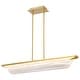preview thumbnail 4 of 15, Idris LED Island Pendant Vintage Brass Finish Light Guide Panels - Vintage Brass