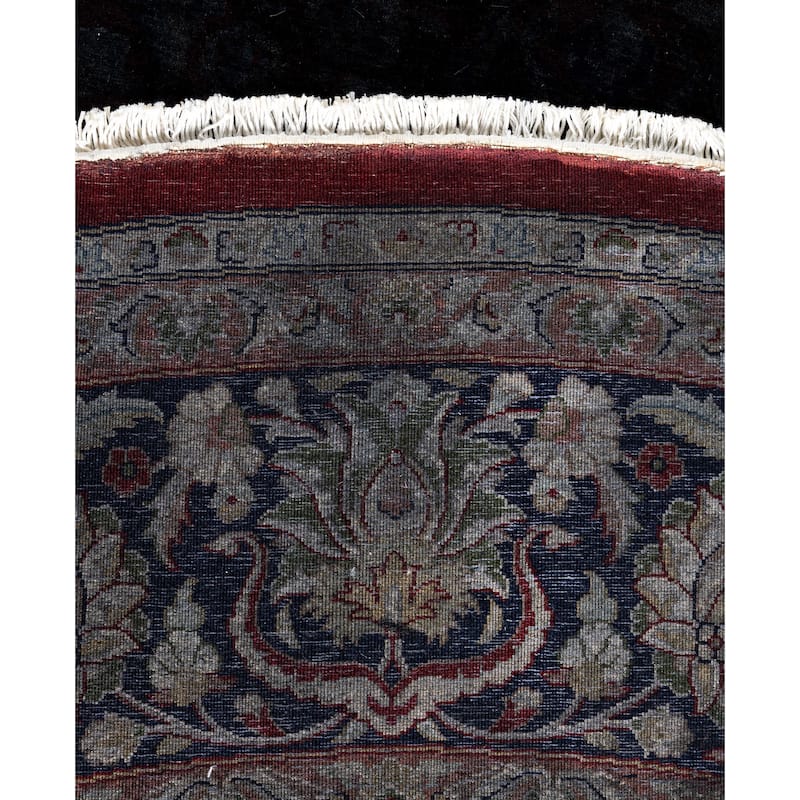 Overdyed One-of-a-Kind Hand-Knotted Area Rug - Black - 8' 1" x 8' 1"