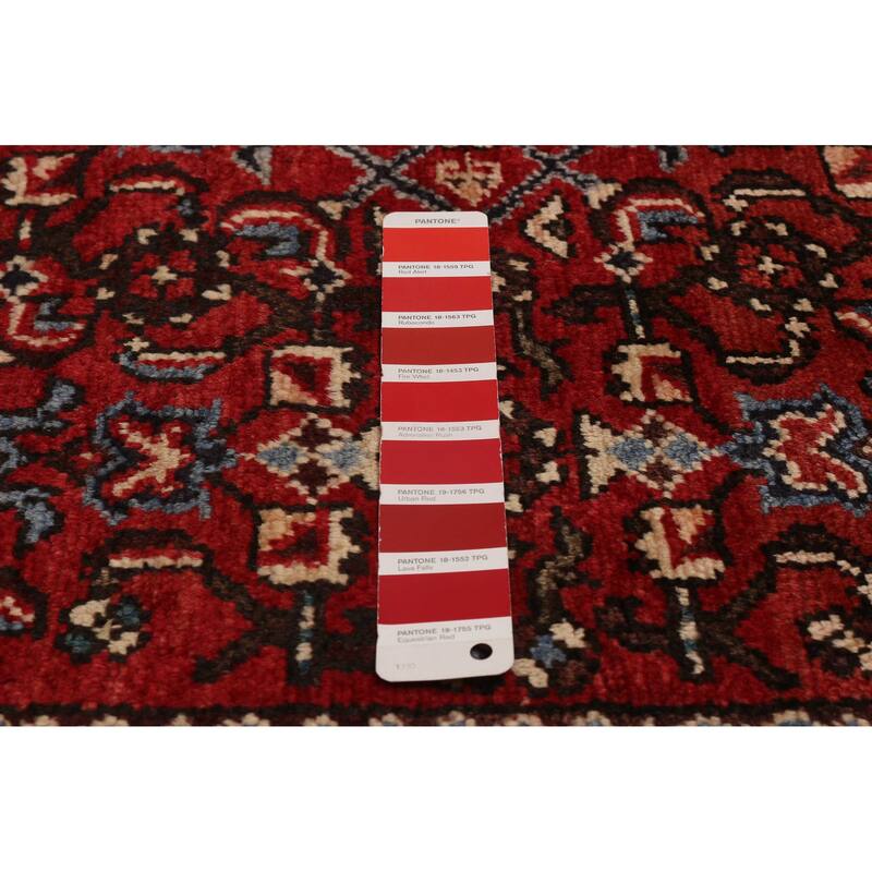 ECARPETGALLERY Hand-knotted Andelz Red Wool Rug - 3'9 x 9'10