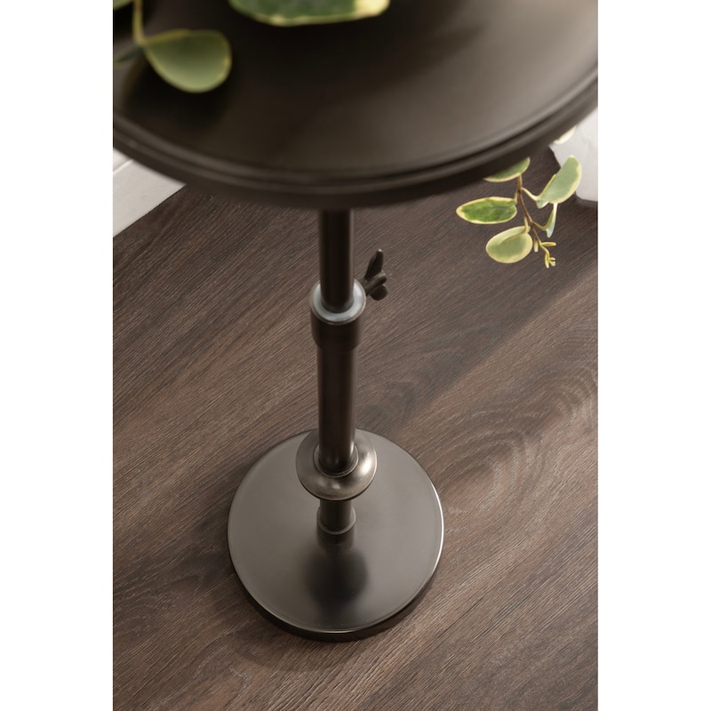 Kate and Laurel Engles Adjustable Polished Metal Table and Plant Stand