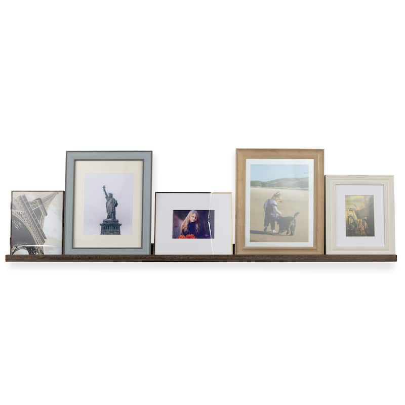 Rustic State Set of 4 Wall Mounted Shelves 60 Inch Photo Ledge