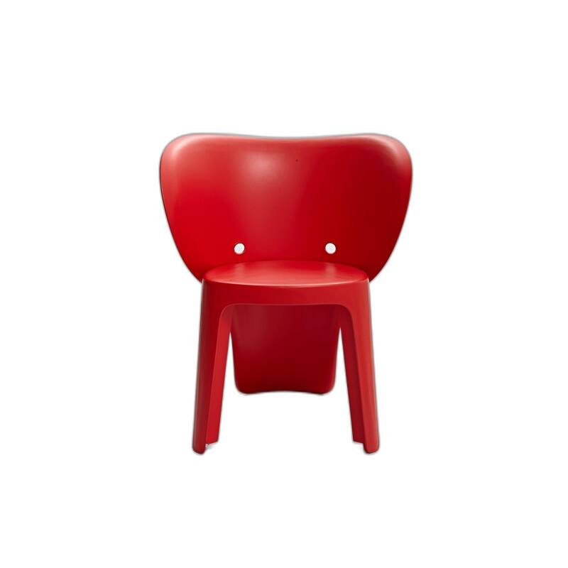 HomeRoots Set Of Four Red Heavy Duty Plastic Juvenile Chairs - 15.70 in. x 21.90 in. x 18.90 in.