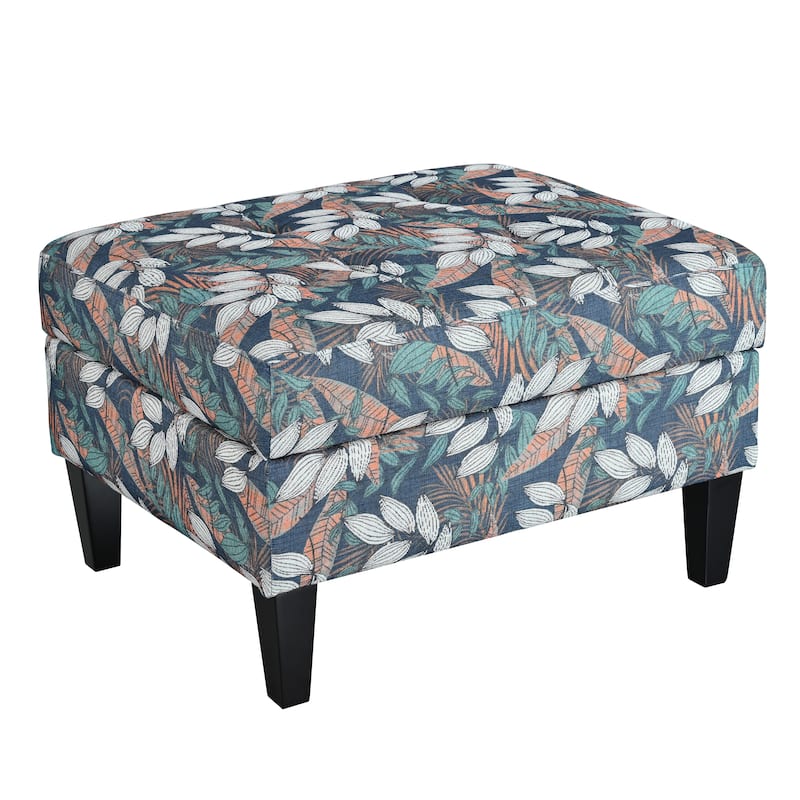 Zahra Tufted Fabric Storage Ottoman by Christopher Knight Home
