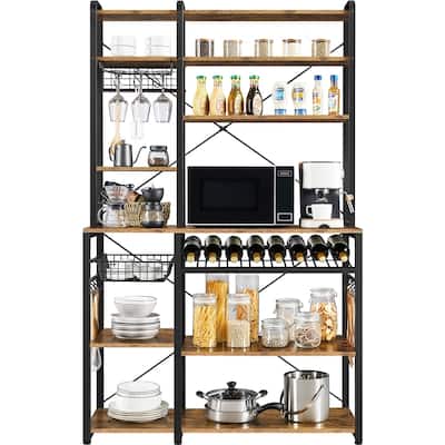 Yaheetech 8 Tiers Kitchen Island Baker's Rack with Storage and Shelves