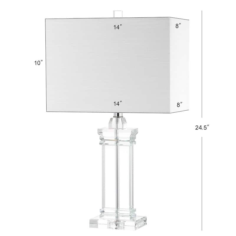 Channing 23.5" Crystal LED Table Lamp, Clear by JONATHAN Y