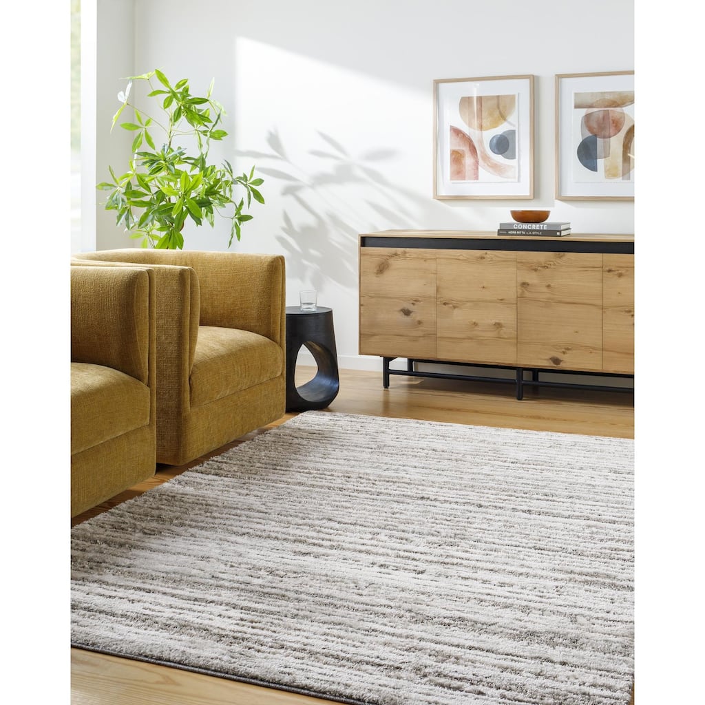 Livabliss Delight Shag Global Stripe Area Rug