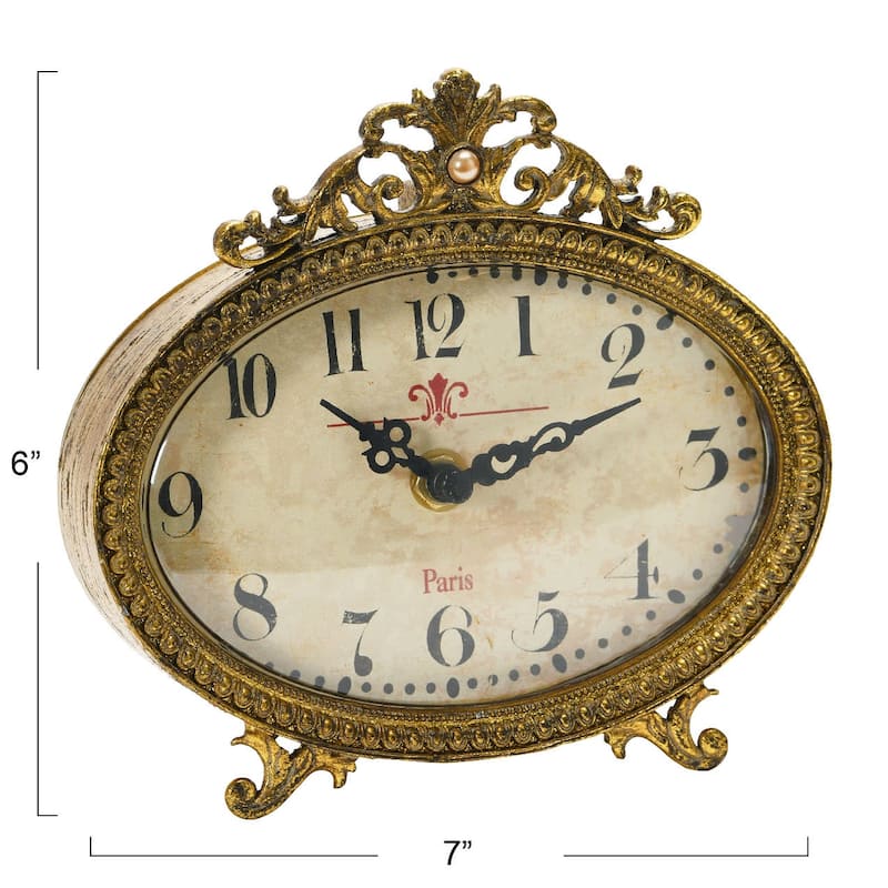 Decorative Pewter Mantel Clock