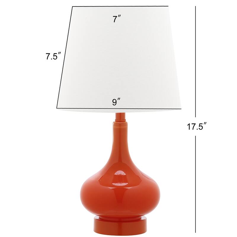 SAFAVIEH Kids Lighting Corina 17.5-inch Orange Mini Table Lamp - 9"x9"x17.5" - 9Wx9Dx18H