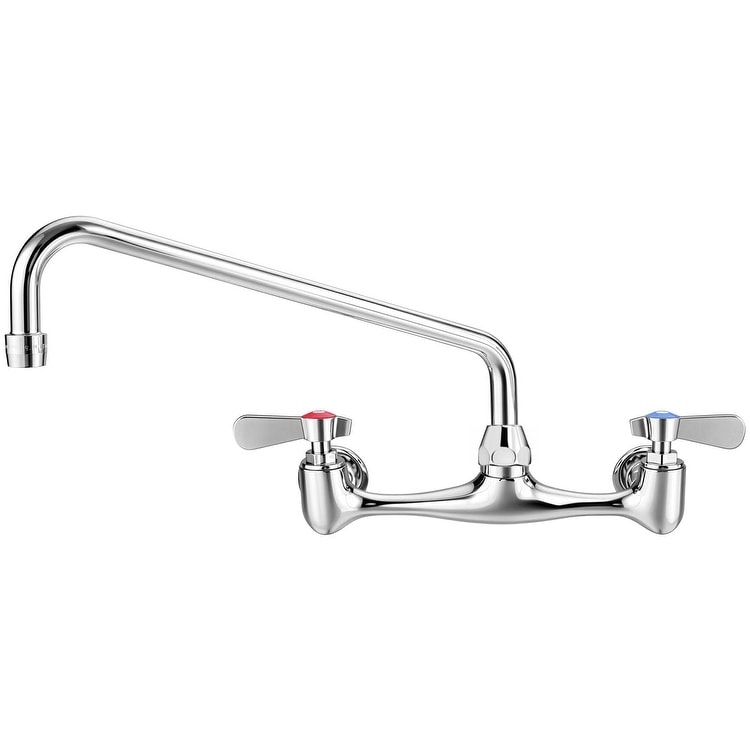 Whitehaus Noah Double Handle Wall Mounted Laundry Faucet with Metal