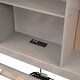 preview thumbnail 21 of 24, Twin Lounge Daybed with 3-Drawers, Cork Board, USB Ports and Storage Shelves, Antique Wood