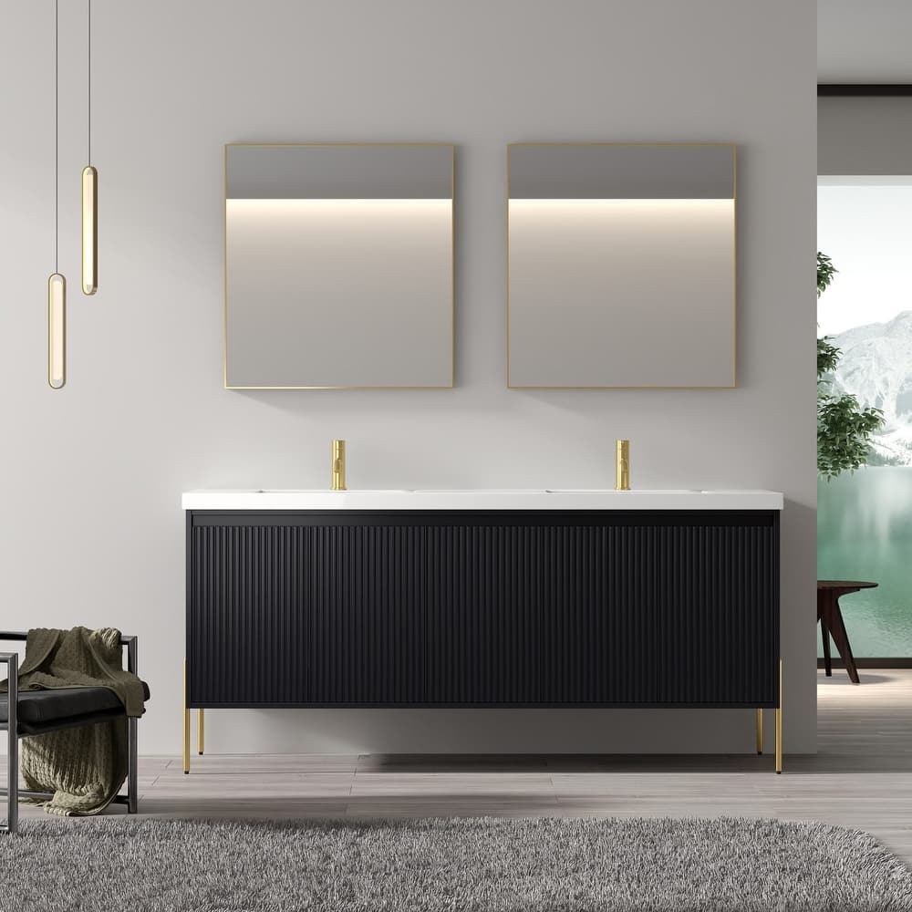 Ripple 72" Double Bathroom Vanity Set