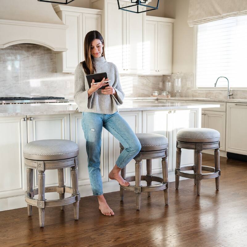 Maven Lane Pullman Backless Swivel Kitchen Stool