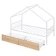 preview thumbnail 22 of 26, Metal Twin Size House Bed with Two Drawers,Kids Bed Design