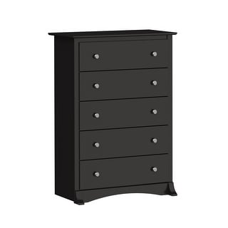 Sonoma Transitional Black Laminate 5-drawer Chest