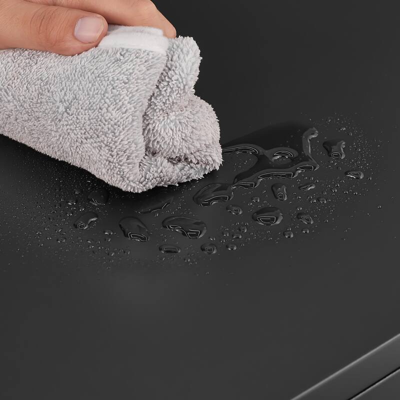 Anmytek Industrial Storage Cabinet Matte Black Perforated Metal Doors Organizer