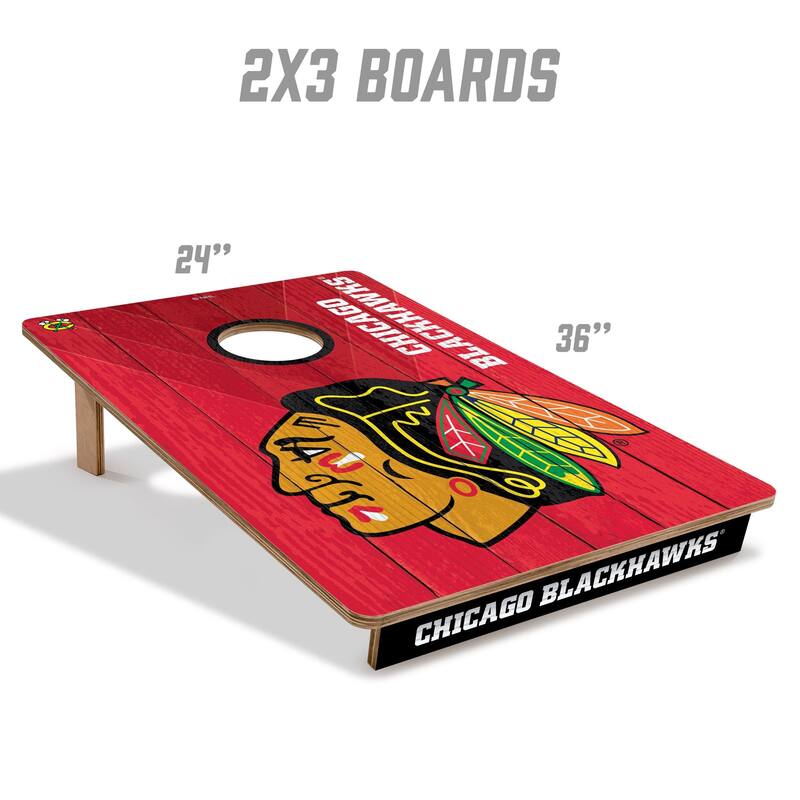 Chicago Blackhawks NHL Tailgate Cornhole Board Set
