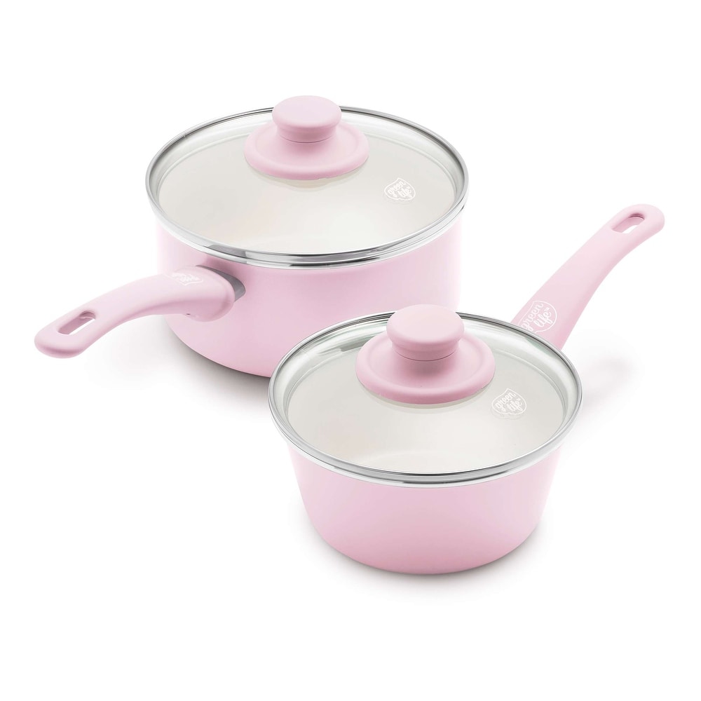 Artisan Healthy Ceramic Nonstick, 12pc Cookware Set, Soft Pink