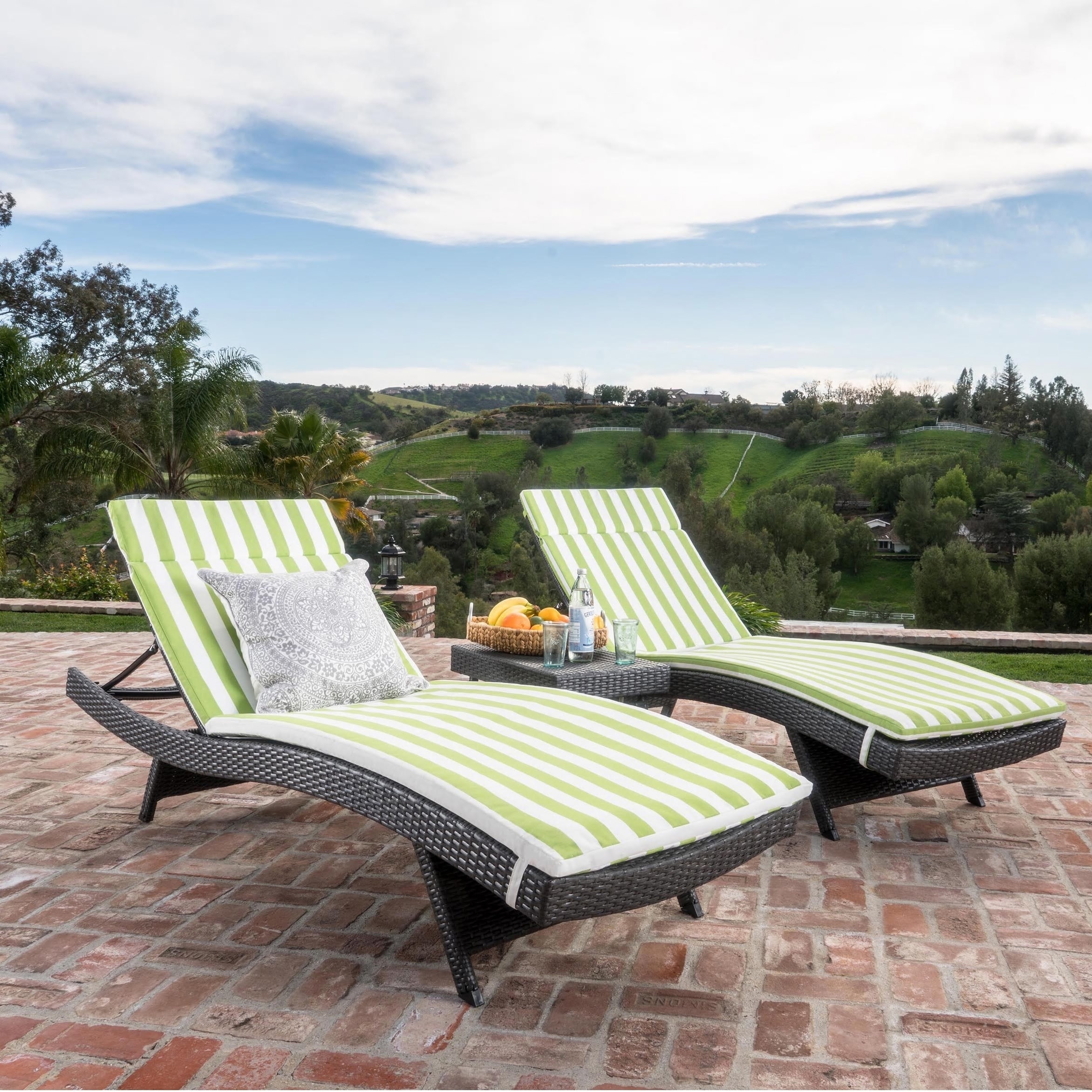 Vilano 3 piece Outdoor Cushioned Lounge Set by Havenside Home On