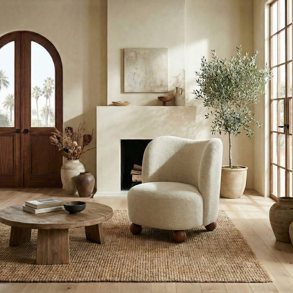 SAFAVIEH Couture Rodolfo Boucle Accent Chair - 28"W x 31"D x 31"H